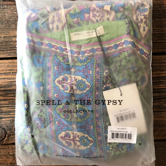 Spell Designs Jasmine Strappy Mini Dress in Jade - Picture 7 of 8